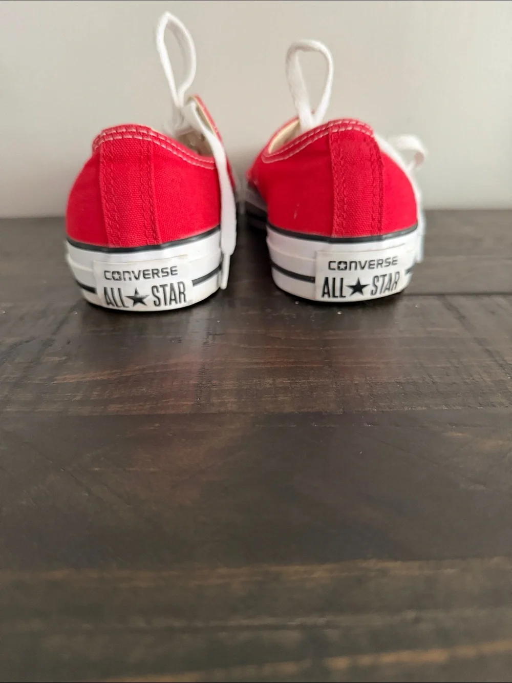 Converse Red Chuck Taylor Low Top Canvas Sneakers Womens Size 6 - Picture 6 of 8